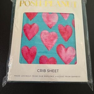 Posh Peanut Queen of Hearts Crib Sheet NEW IN BOX